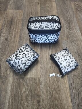 Sanrio Hello Kitty Travel Accessory Set in White and Black